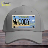 Cody Wyoming Novelty License Plate Hat Cotton / Gray