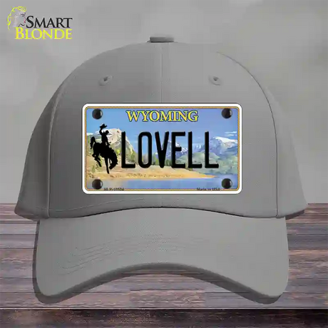 Lovell Wyoming Novelty License Plate Hat Cotton / Gray