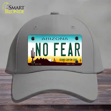 No Fear Arizona Novelty License Plate Hat Cotton / Gray