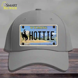 Hottie Wyoming Novelty License Plate Hat Cotton / Gray