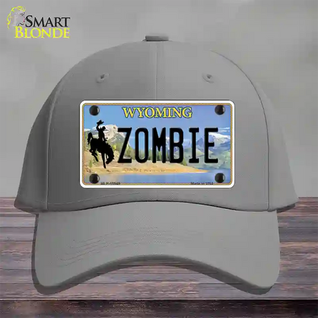 Zombie Wyoming Novelty License Plate Hat Cotton / Gray