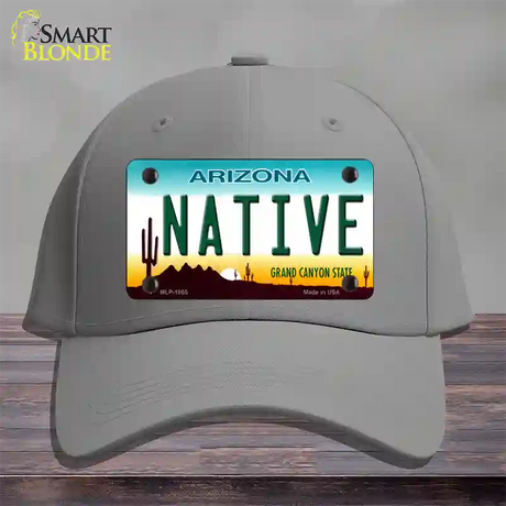 Native Arizona Novelty License Plate Hat Cotton / Gray