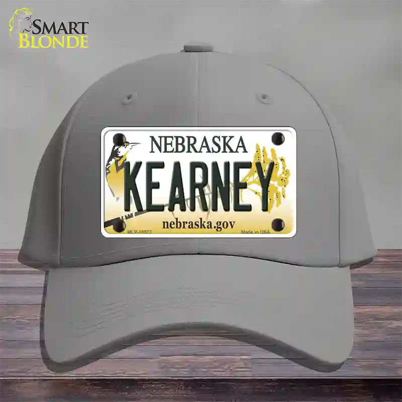 Kearney Nebraska Novelty License Plate Hat Cotton / Gray