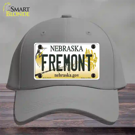 Fremont Nebraska Novelty License Plate Hat Cotton / Gray