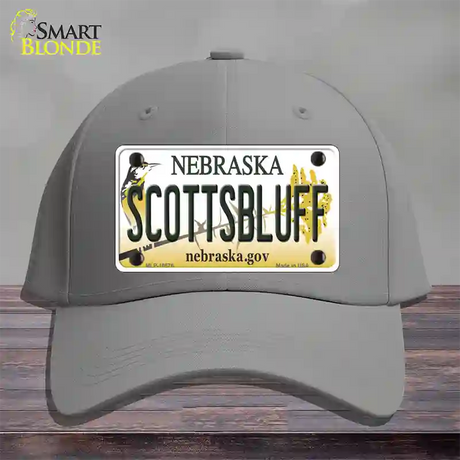 Scottsbluff Nebraska Novelty License Plate Hat Cotton / Gray