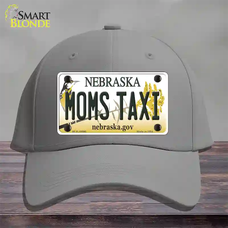 Moms Taxi Nebraska Novelty License Plate Hat Cotton / Gray