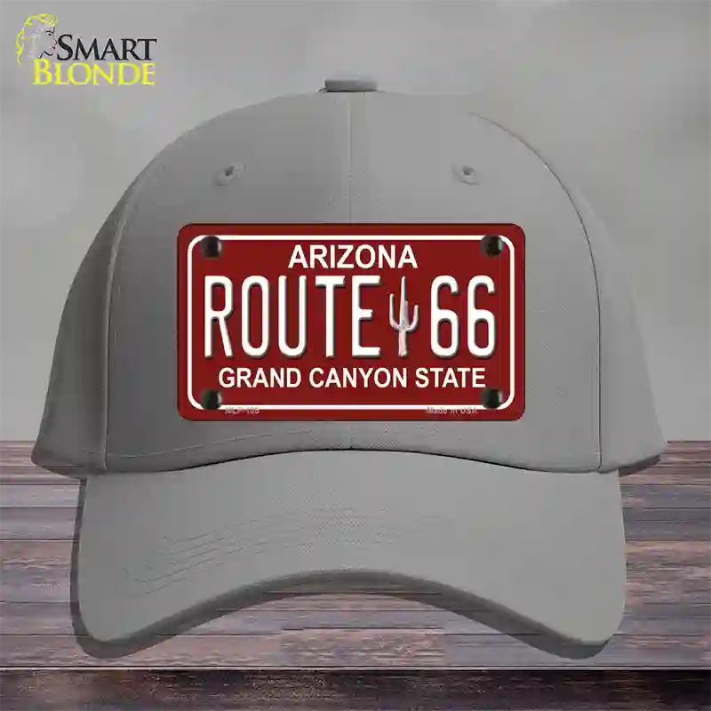 Route 66 Arizona Red Novelty License Plate Hat Cotton / Gray