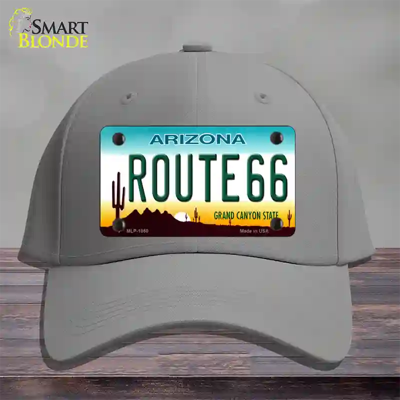 Route 66 Arizona Novelty License Plate Hat Cotton / Gray