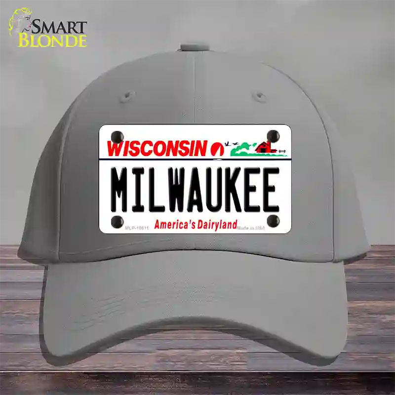 Milwaukee Wisconsin Novelty License Plate Hat Cotton / Gray