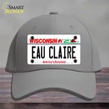 Eau Claire Wisconsin Novelty License Plate Hat Cotton / Gray