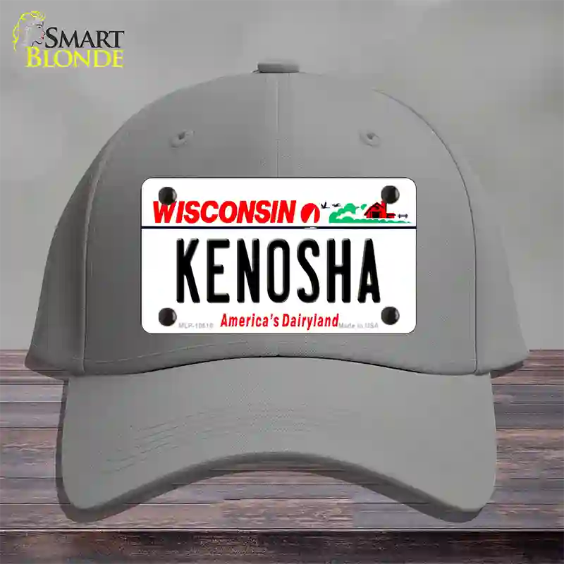 Kenosha Wisconsin Novelty License Plate Hat Cotton / Gray