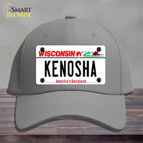 Kenosha Wisconsin Novelty License Plate Hat Cotton / Gray