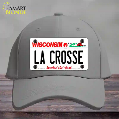 La Crosse Wisconsin Novelty License Plate Hat Cotton / Gray