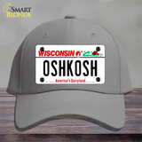 Oshkosh Wisconsin Novelty License Plate Hat Cotton / Gray