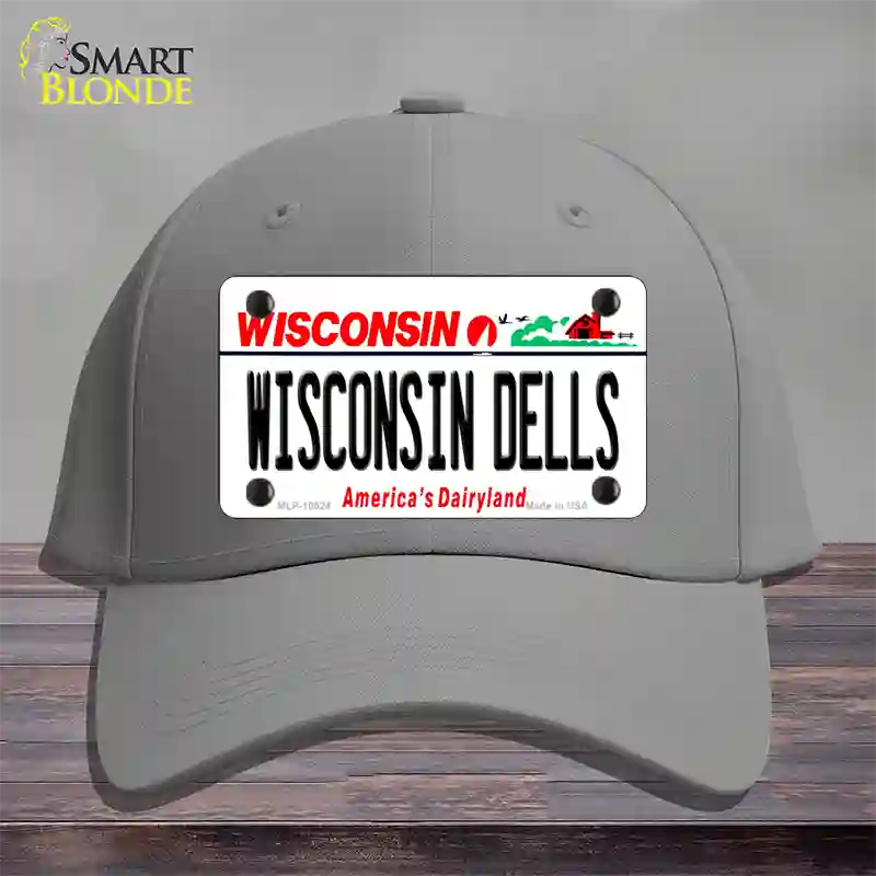 Wisconsin Dells Wisconsin Novelty License Plate Hat Cotton / Gray