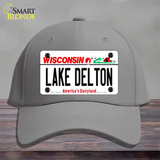 Lake Dalton Wisconsin Novelty License Plate Hat Cotton / Gray