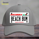 Beach Bum Wisconsin Novelty License Plate Hat Cotton / Gray