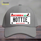 Hottie Wisconsin Novelty License Plate Hat Cotton / Gray