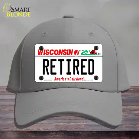 Retired Wisconsin Novelty License Plate Hat Cotton / Gray