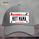 Hot Mama Wisconsin Novelty License Plate Hat Cotton / Gray