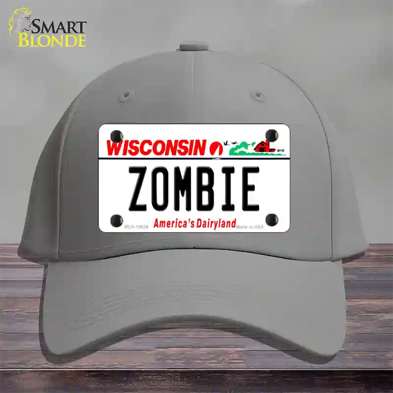 Zombie Wisconsin Novelty License Plate Hat Cotton / Gray