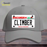 Climber Wisconsin Novelty License Plate Hat Cotton / Gray