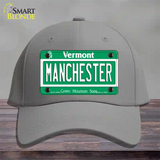 Manchester Vermont Novelty License Plate Hat Cotton / Gray