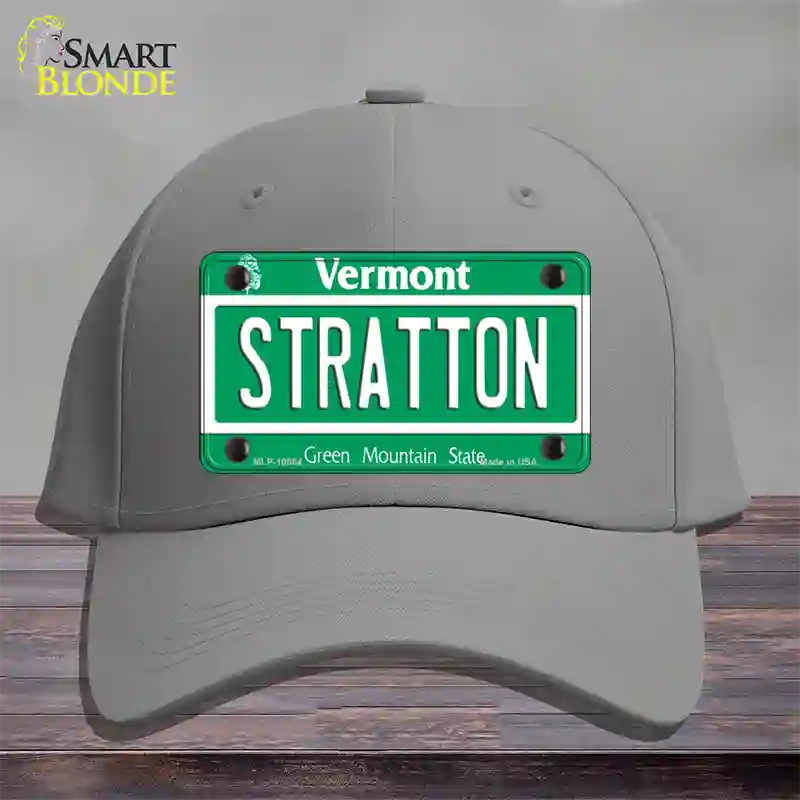 Stratton Vermont Novelty License Plate Hat Cotton / Gray