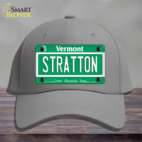 Stratton Vermont Novelty License Plate Hat Cotton / Gray