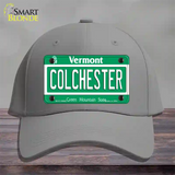 Colchester Vermont Novelty License Plate Hat Cotton / Gray