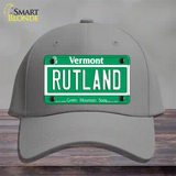 Rutland Vermont Novelty License Plate Hat Cotton / Gray