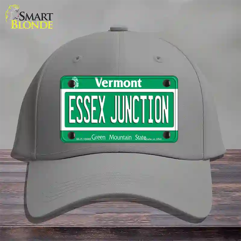 Essex Junction Vermont Novelty License Plate Hat Cotton / Gray