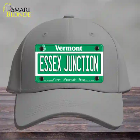 Essex Junction Vermont Novelty License Plate Hat Cotton / Gray