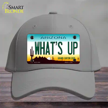 Whats Up Novelty License Plate Hat Cotton / Gray