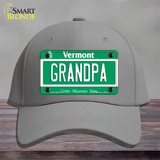 Grandpa Vermont Novelty License Plate Hat Cotton / Gray