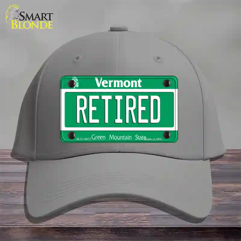 Retired Vermont Novelty License Plate Hat Cotton / Gray