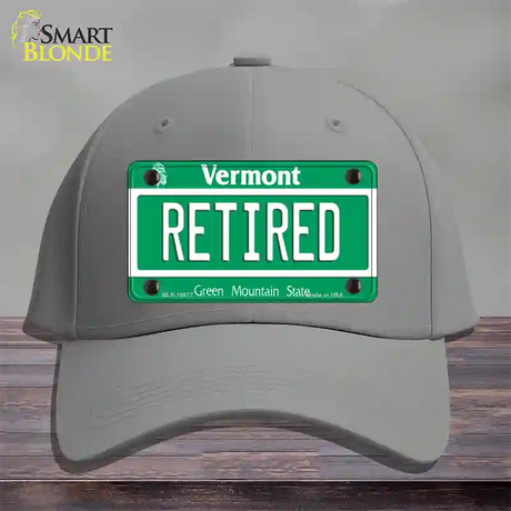 Retired Vermont Novelty License Plate Hat Cotton / Gray