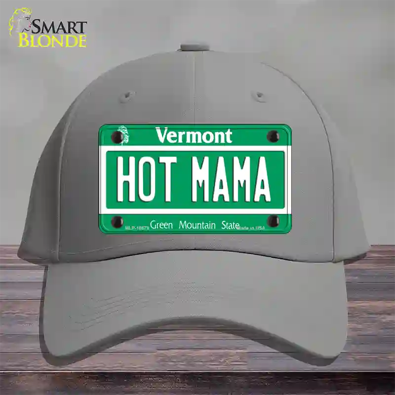 Hot Mama Vermont Novelty License Plate Hat Cotton / Gray