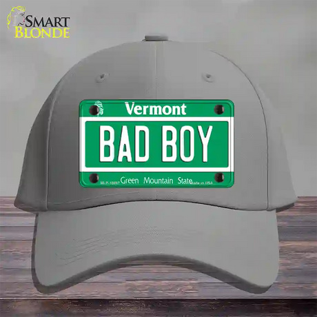 Bad Boy Vermont Novelty License Plate Hat Cotton / Gray