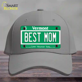 Best Mom Vermont Novelty License Plate Hat Cotton / Gray