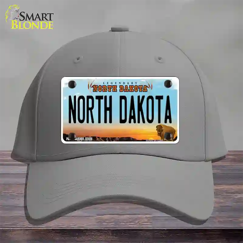 North Dakota Legendary Novelty License Plate Hat Cotton / Gray