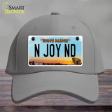 N Joy ND North Dakota Novelty License Plate Hat Cotton / Gray