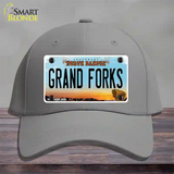 Grand Forks North Dakota Novelty License Plate Hat Cotton / Gray