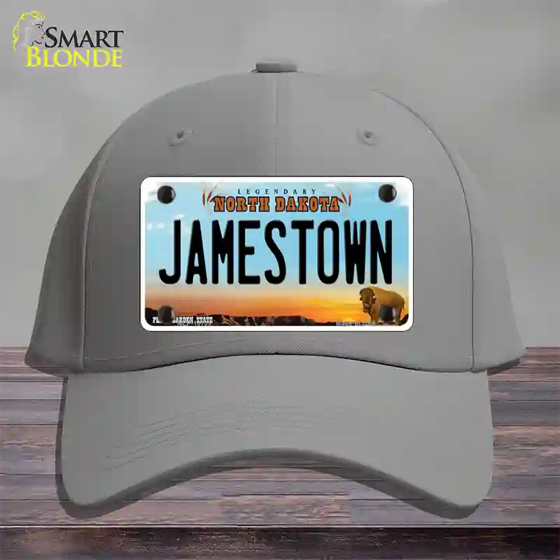 Jamestown North Dakota Novelty License Plate Hat Cotton / Gray