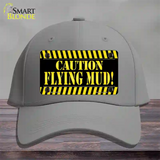 Caution Flying Mud Novelty License Plate Hat Cotton / Gray