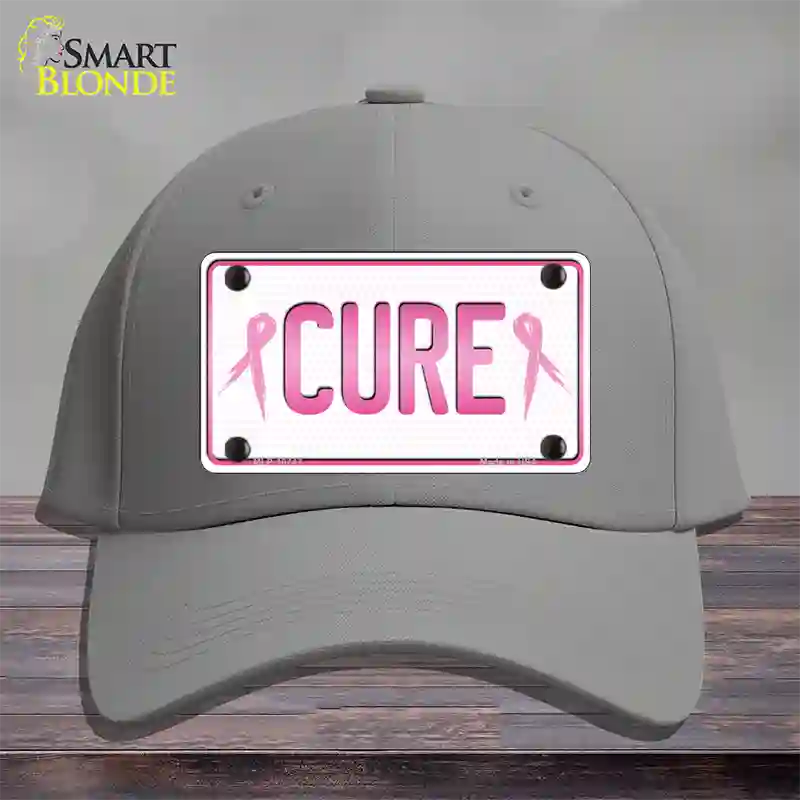 Cure Novelty License Plate Hat Sign Cotton / Gray