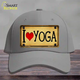 I Heart Yoga Novelty License Plate Hat Cotton / Gray