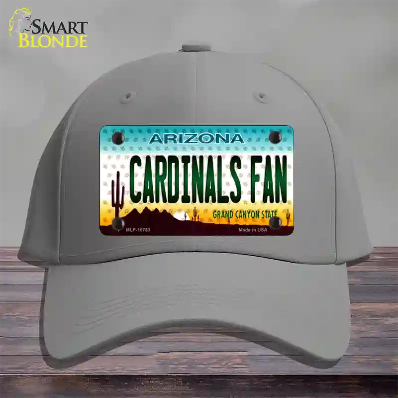 Cardinals Fan Arizona Novelty License Plate Hat Cotton / Gray