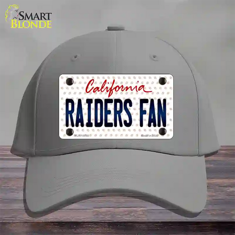 Raiders Fan California Novelty License Plate Hat Cotton / Gray