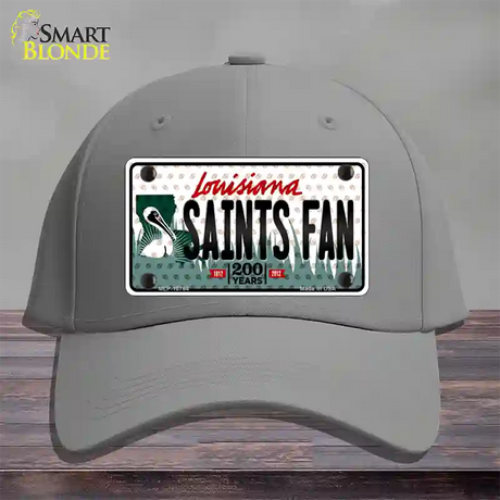 Saints Fan Louisiana Novelty License Plate Hat Cotton / Gray